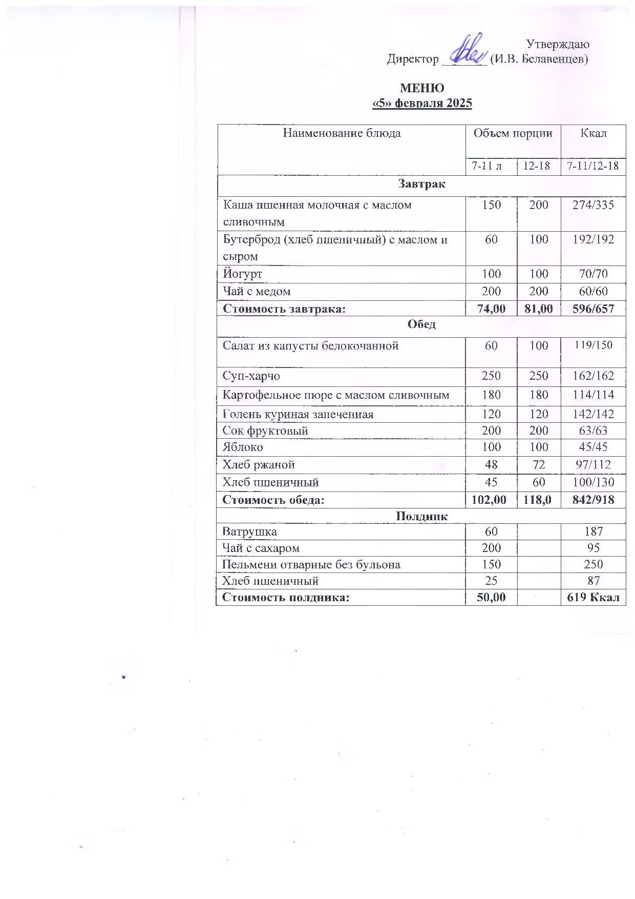 меню 05.02.25.