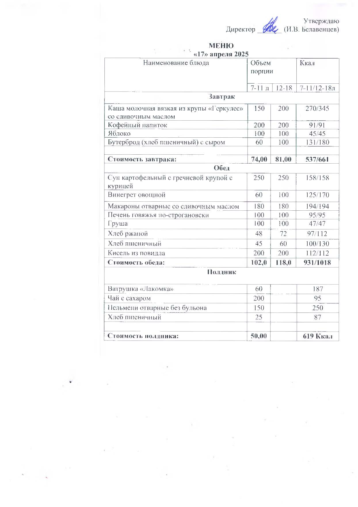 меню 17.04.25.